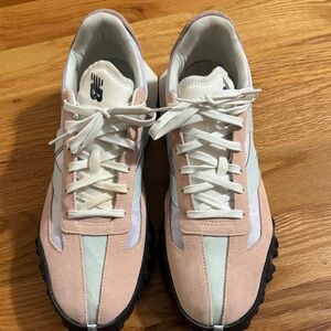 New Balance Pink and White Sneakers